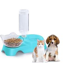 Conjunto de tigelas de água e comida para animais de estimação MILIFUN Double Dog Cat 15 inclinado