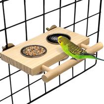Conjunto de tigelas de comida para pássaros Tfwadmx em aço inoxidável para pássaros