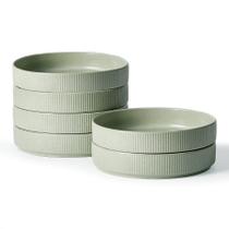 Conjunto de tigelas de macarrão famiware 7,5", 6 peças de esmalte reativo duplo