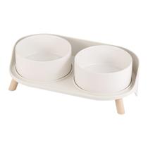 Conjunto de tigelas elevadas de cerâmica para cães AHX Double 2 x 850 ml Conjunto de tigelas elevadas de cerâmica para cães AHX Double 2 x 850 ml