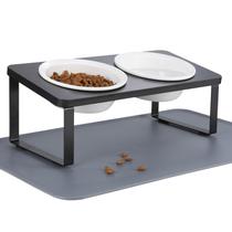 Conjunto de tigelas elevadas de cerâmica para gatos Summark com inclinação de 15 Conjunto de tigelas elevadas de cerâmica para gatos Summark com inclinação de 15