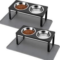 Conjunto de Tigelas Elevadas em Aço Inoxidável Summark, 2 Unidades Conjunto de Tigelas Elevadas em Aço Inoxidável Summark, 2 Unidades