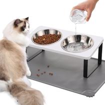 Conjunto de tigelas elevadas para pets Summark com inclinação de 15 em aço inoxidável Conjunto de tigelas elevadas para pets Summark com inclinação de 15 em aço inoxidável