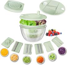 Conjunto de tigelas para cortador de vegetais Salad Spinner 12 em 1