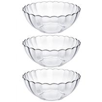 Conjunto De Tigelas Redondas Marinex Bella 3 Peças Bowls De Vidro 1 Litro