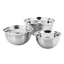 Conjunto de Tigelas Suprema em Aço Inox 3 Peças 2107/100 Brinox