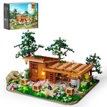 Conjunto de tijolos de construção FUNWHOLE Bee-Farm Lighting 1274 unidades Conjunto de tijolos de construção FUNWHOLE Bee-Farm Lighting 1274 unidades