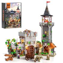 Conjunto de tijolos de construção FUNWHOLE Medieval Watchtower com 1625 unidades
