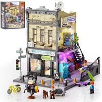 Conjunto de tijolos de construção FUNWHOLE Street Fusion City Skate Shop Conjunto de tijolos de construção FUNWHOLE Street Fusion City Skate Shop