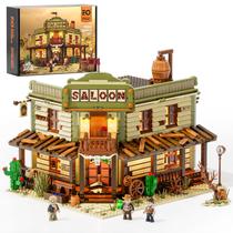 Conjunto de tijolos de construção FUNWHOLE Western-Saloon com 2026 unidades Conjunto de tijolos de construção FUNWHOLE Western-Saloon com 2026 unidades