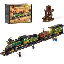 Conjunto de tijolos de construção Funwhole Wild West Freight Train 1524 unidades