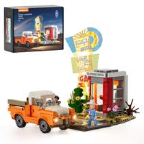 Conjunto de tijolos de construção Lumibricks City Sunset-Stopover com LED 455 unidades Conjunto de tijolos de construção Lumibricks City Sunset-Stopover com LED 455 unidades