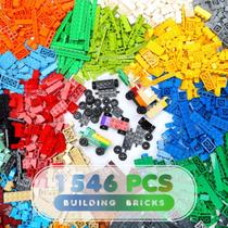 Conjunto de tijolos de construção Unirolic Classic 1546 peças com rodas Conjunto de tijolos de construção Unirolic Classic 1546 peças com rodas