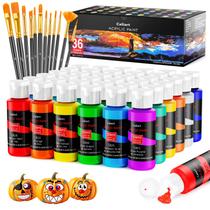 Conjunto de tinta acrílica Caliart 36 cores 59mL com 12 pincéis Conjunto de tinta acrílica Caliart 36 cores 59mL com 12 pincéis