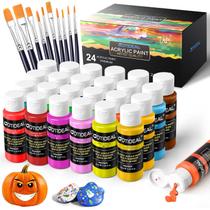 Conjunto de tinta acrílica GOTIDEAL 24 cores 59mL com pincéis