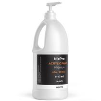 Conjunto de tinta acrílica Nicpro White 2040ml para múltiplas superfícies