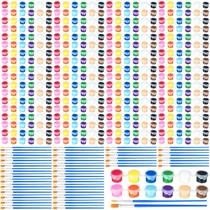 Conjunto de tinta acrílica Qilery 1400 unidades 12 cores com pincéis de 3 mL