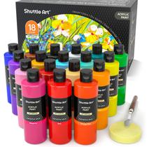 Conjunto de tinta acrílica Shuttle Art 18 cores 250mL para artistas