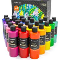 Conjunto de tinta acrílica Shuttle Art 24 cores 250mL de alta viscosidade