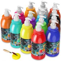 Conjunto de tinta acrílica UNuast 14 cores 300ml para adultos/artistas