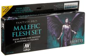 Conjunto de tinta acrílica Vallejo Pro Nocturna Malefic Flesh 8x17ml