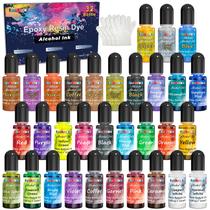 Conjunto de tinta alcoólica FansArriche 32 cores, corante de resina de 10 ml