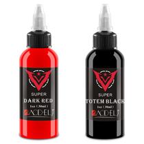Conjunto de tinta de tatuagem AYCOS Classic Black & Red 30mL (1 frasco cada) Conjunto de tinta de tatuagem AYCOS Classic Black & Red 30mL (1 frasco cada)