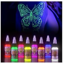 Conjunto de tinta de tatuagem DMTATTOO Fluorescente 8 cores 15ml/garrafa