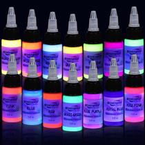 Conjunto de tinta de tatuagem GARTISTOO 14 cores 15mL fluorescente com UV Conjunto de tinta de tatuagem GARTISTOO 14 cores 15mL fluorescente com UV