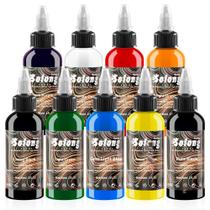 Conjunto de tinta de tatuagem Solong Tattoo TI302S-30-9 9 9 cores 30mL