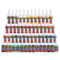 Conjunto de tinta de tatuagem Solong TI1001-5-54 5 ml 54 cores de pigmento
