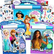 Conjunto de tinta mágica para colorir Disney Princess Frozen Raya com adesivos Conjunto de tinta mágica para colorir Disney Princess Frozen Raya com adesivos