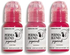 Conjunto de tinta para tatuagem labial Perma Blend Pink Vegan 15 mL (3x)