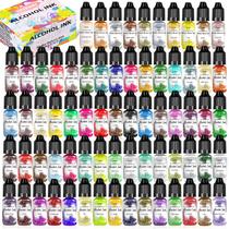 Conjunto de Tintas à Base de Álcool LERENMY 70 Cores Frascos de 10ml Conjunto de Tintas à Base de Álcool LERENMY 70 Cores Frascos de 10ml