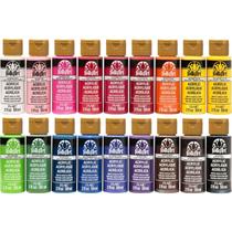 Conjunto de Tintas Acrílicas FolkArt PROMOFAI 18 Cores 59ml Conjunto de Tintas Acrílicas FolkArt PROMOFAI 18 Cores 59ml