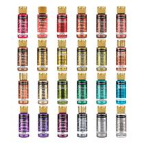 Conjunto de Tintas Acrílicas Metálicas DecoArt Dazzling Metallics 24x59ml Conjunto de Tintas Acrílicas Metálicas DecoArt Dazzling Metallics 24x59ml