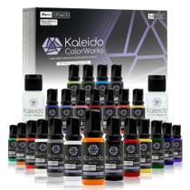 Conjunto de Tintas Acrílicas para Aerógrafo Gaahleri Kaleido 24 Cores