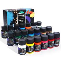 Conjunto de Tintas Acrílicas para Couro ARTME 20 Cores 30ml