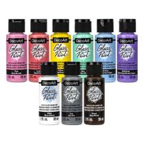 Conjunto de Tintas Acrílicas para Vidro DecoArt 9 Cores Pastel 265 ml Conjunto de Tintas Acrílicas para Vidro DecoArt 9 Cores Pastel 265 ml