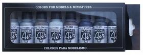 Conjunto de Tintas Acrílicas Vallejo Model Air 8 Cores Metálicas Conjunto de Tintas Acrílicas Vallejo Model Air 8 Cores Metálicas