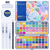 Conjunto de Tintas Aquarela Finenolo 100 Cores Profissional Conjunto de Tintas Aquarela Finenolo 100 Cores Profissional