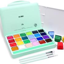 Conjunto de tintas ARTME HIMI 24 cores 30ml com paleta de pincéis