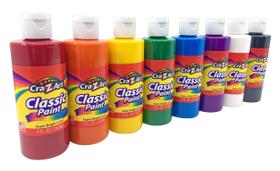 Conjunto de Tintas Cra-z-Art Lavável Clássico - 8 Cores de 118ml Conjunto de Tintas Cra-z-Art Lavável Clássico - 8 Cores de 118ml