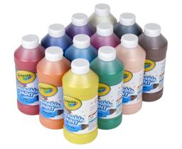 Conjunto de tintas Crayola lavável 12 cores 473 ml para crianças de 3 anos ou mais