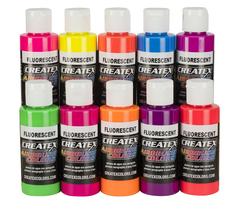 Conjunto de Tintas Createx 5817-00 10 Cores Fluorescentes