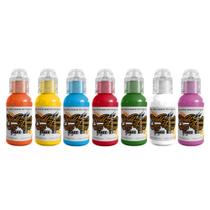 Conjunto de tintas de tatuagem World Famous Simple 7 Color Vegan 15mL