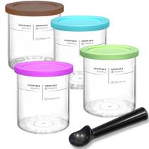 Conjunto de tintas e tampas de reposição para Ninja Creami Deluxe NC501 Conjunto de tintas e tampas de reposição para Ninja Creami Deluxe NC501