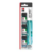 Conjunto de Tintas Marabu Easy Marble Trail 3 peças Azul Profundo Conjunto de Tintas Marabu Easy Marble Trail 3 peças Azul Profundo