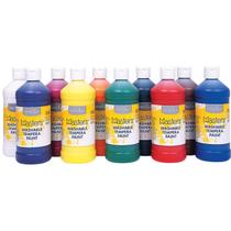 Conjunto de Tintas Tempera Fun Express Lavável - 10 Cores Vibrantes (480ml)