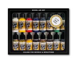 Conjunto de Tintas Vallejo WWII Allied Model Air 17ml 16 Unidades Conjunto de Tintas Vallejo WWII Allied Model Air 17ml 16 Unidades